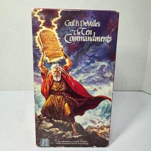 The Ten Commandments (1956) Cecil B DeMille VHS 2 Tape Box Set Vintage 1990